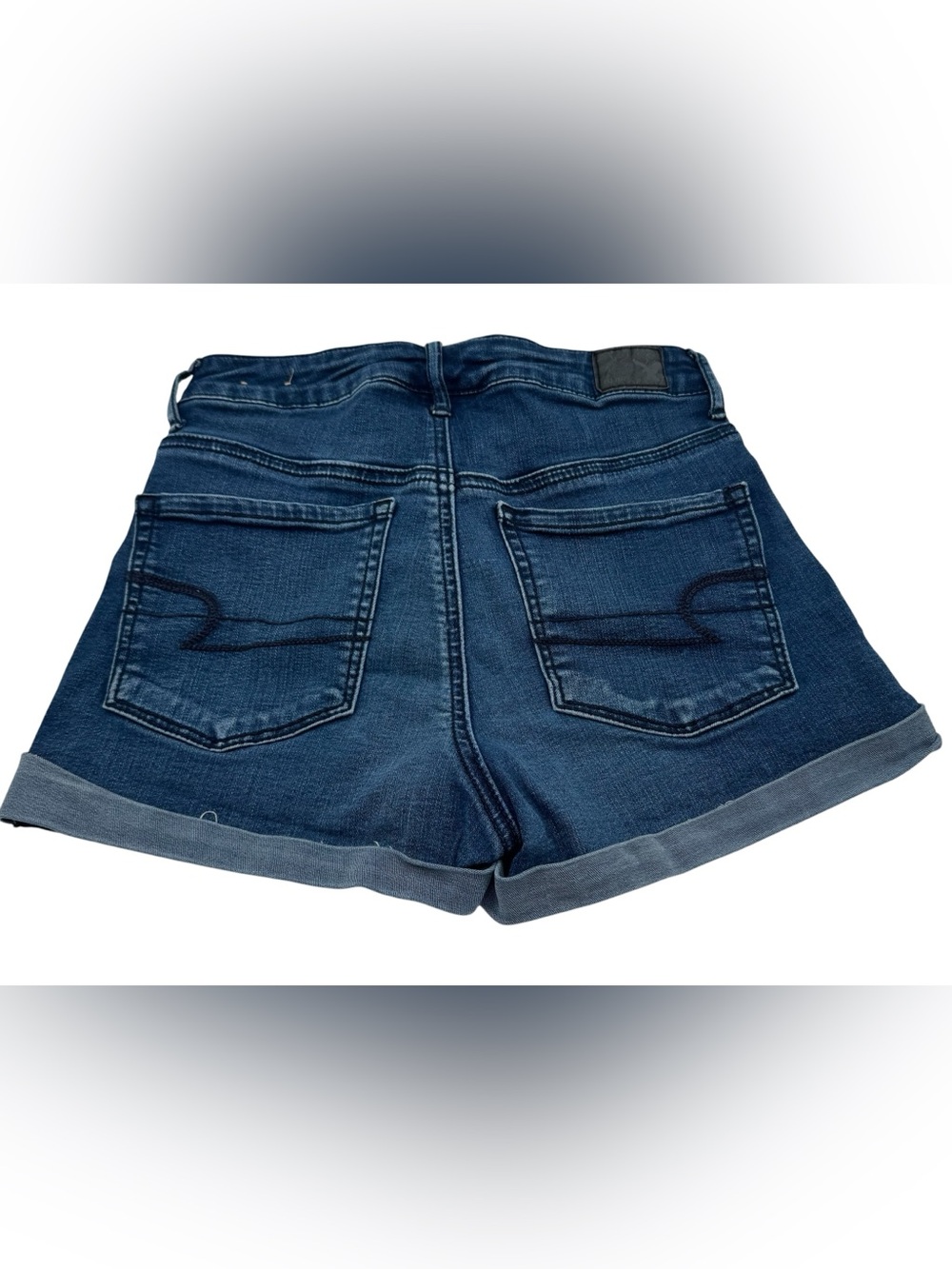 American Eagle Super Stretch Sky High Shortie Jean Shorts Rise 10" Ins 2" Size 4 - Picture 11 of 14